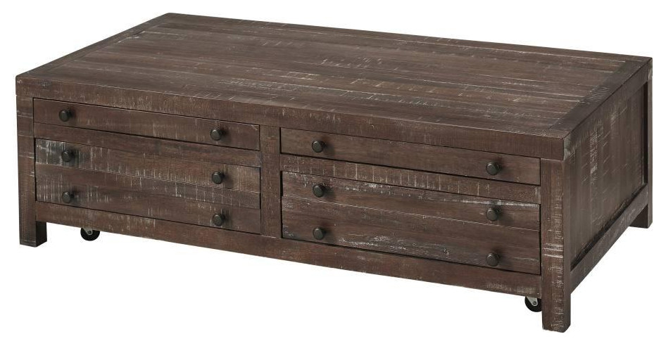 Crafters and Weavers Emery Rustic Storage Coffee Table   Rustic   Coffee Tables   by Crafters and Weavers  Houzz