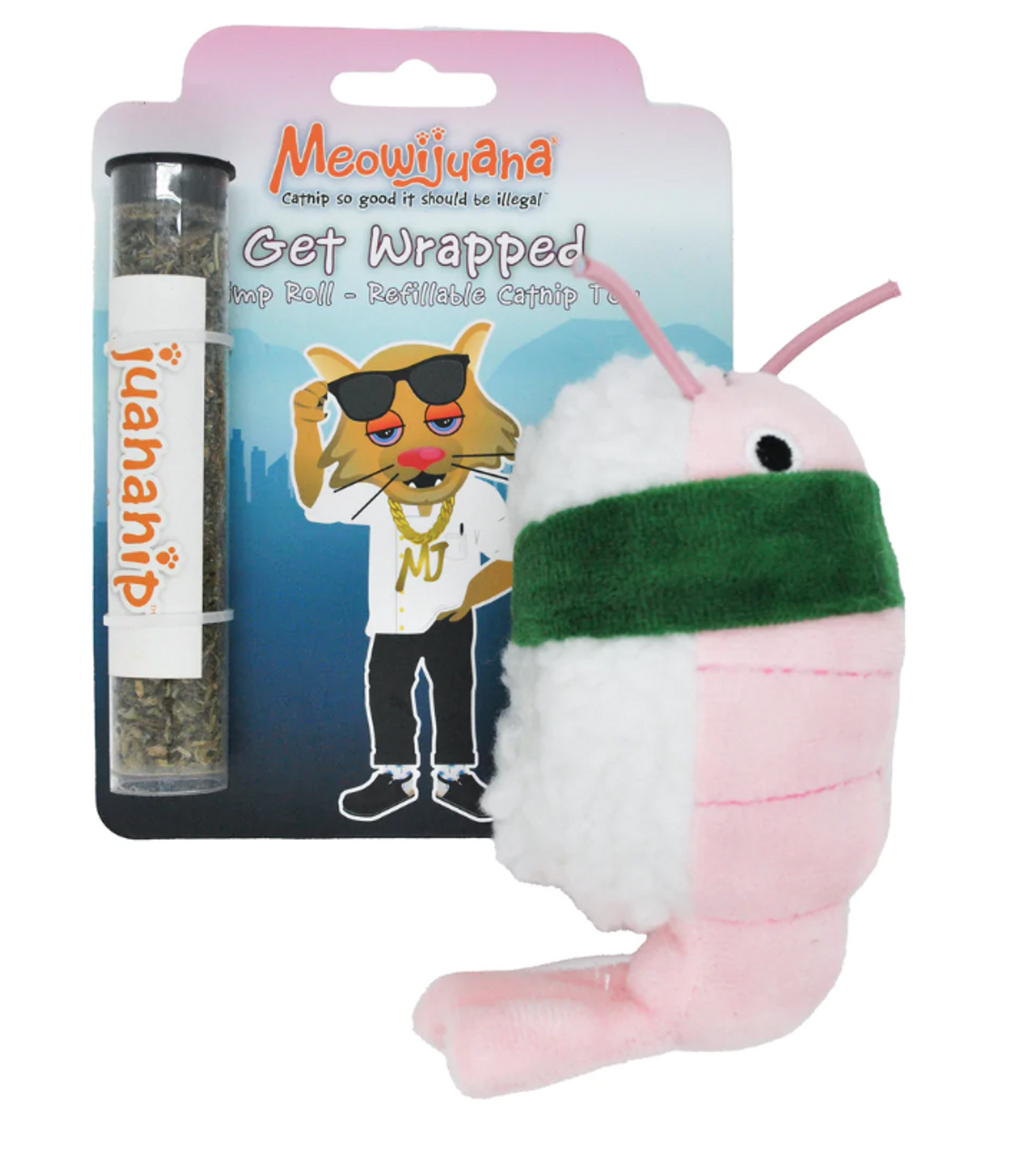 Meowijuana Get Wrapped Sushi Roll Refillable Catnip Toy