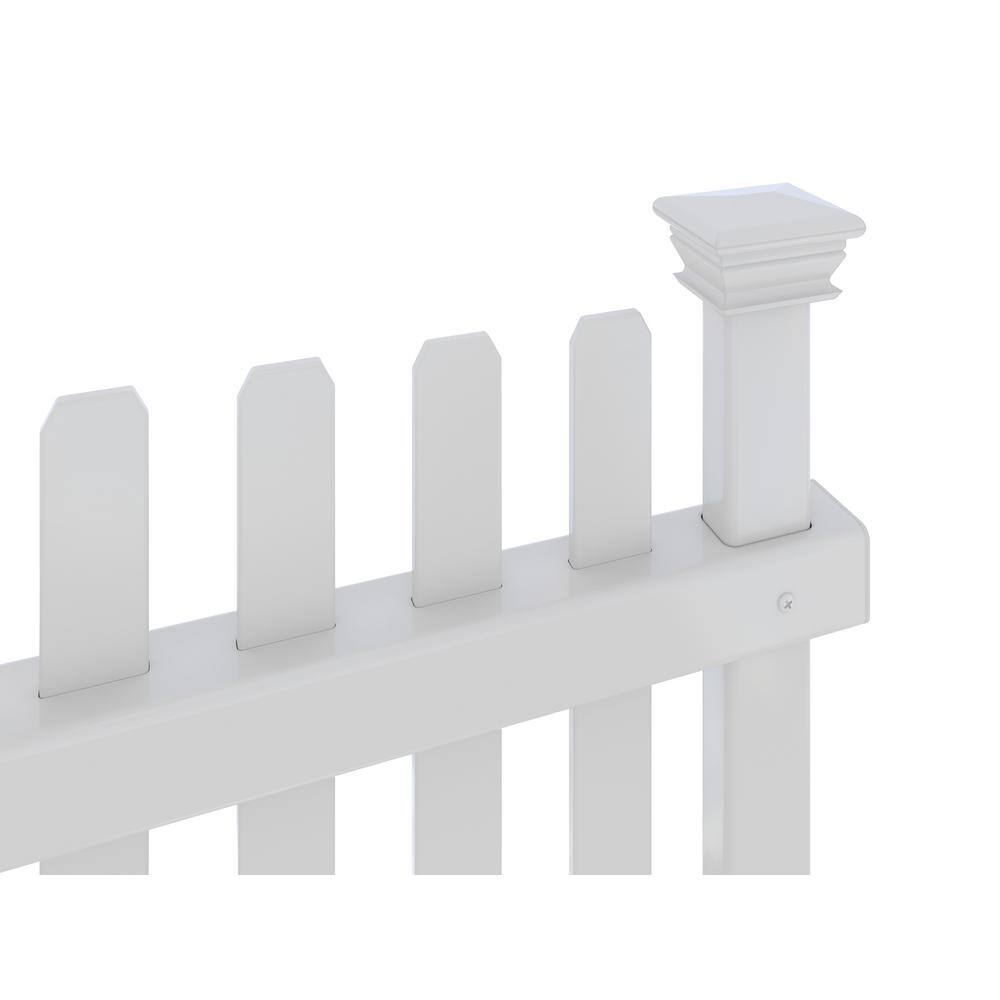 Zippity Outdoor Products Roger Rabbit 2 ft. x 2 ft. White Picket Vinyl Fence Panel Kit (3 Pack) ZP19056