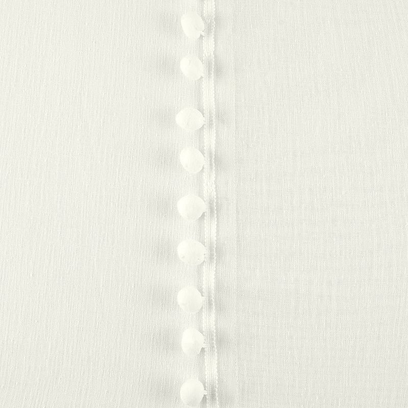 EFF Borla Patterned Faux Linen Sheer Window Curtain Panel