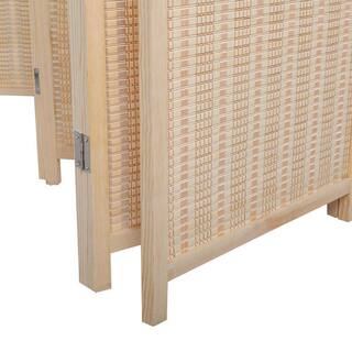 Cisvio 72 in. Bamboo Garden Fence Folding Privacy Screens Freestanding Room Dividers D0102HPNFEV