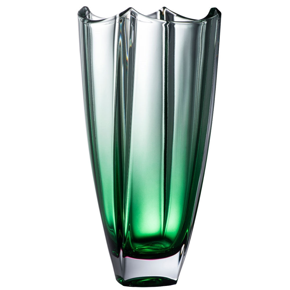 Galway Crystal Emerald Dune 12 Square Vase