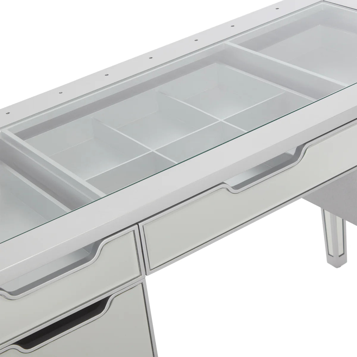 IVFT-ARIA-SLV | SlayStation® Aria Premium Mirrored Vanity table