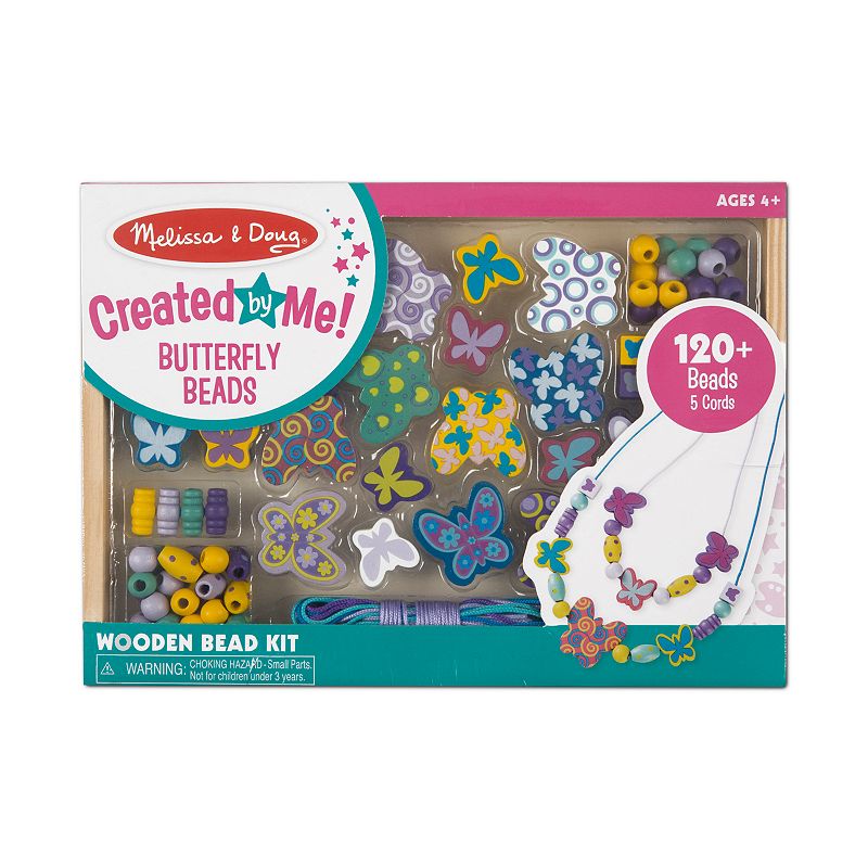 Melissa and Doug Butterfly Friends Wooden Bead Set