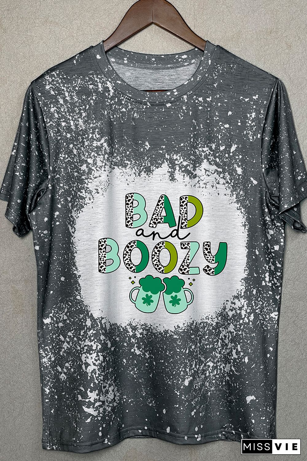 Bad and Boozy - St Patricks Day Graphic Tee Wholesale