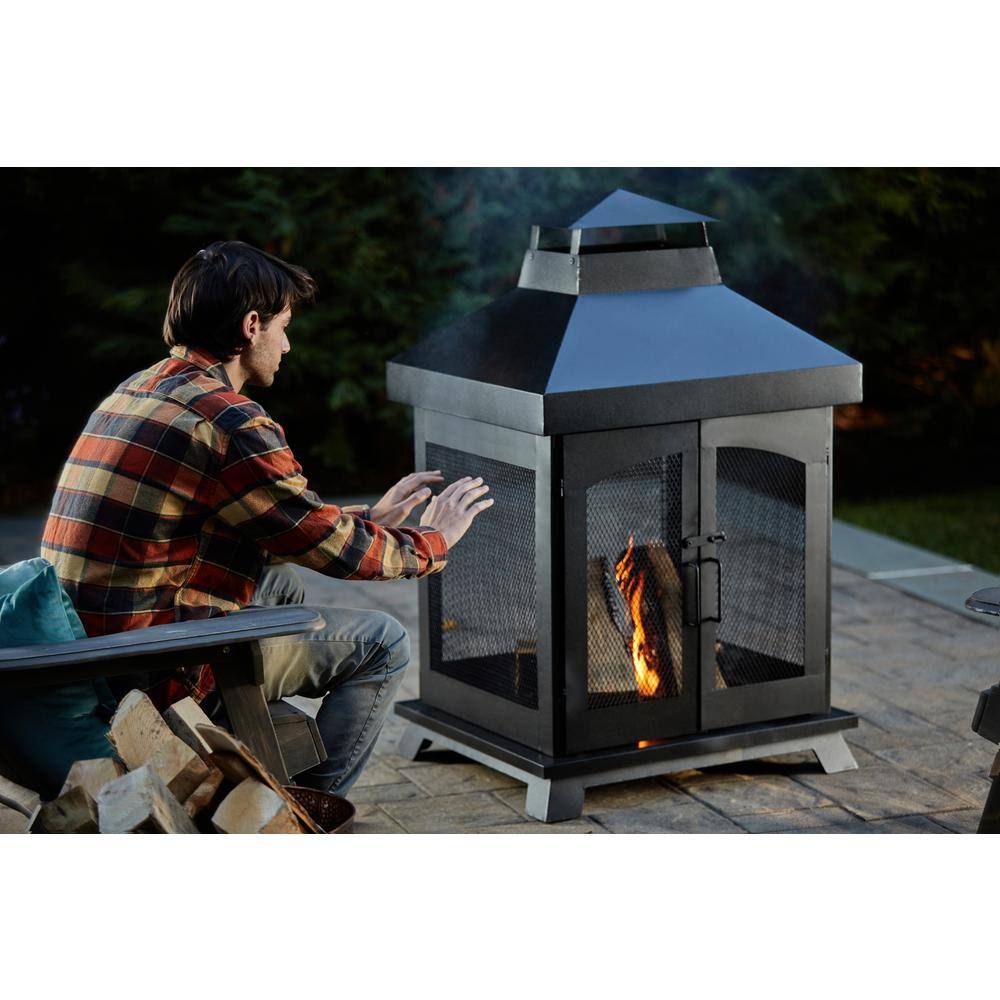 Endless Summer 43 in. Black All Steel Wood Burning Fireplace WAF3014ES