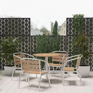 FENCY 76 in. Galvanized Steel Garden Fence Outdoor Privacy Screen Garden Screen Panels PF-B-S073