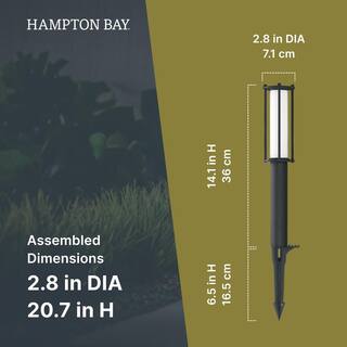 Hampton Bay Low Voltage Landscape Black Landscape Path Light with 1.4-Watt 100 lumen Integrated LED LBO-N1BL3000K6B