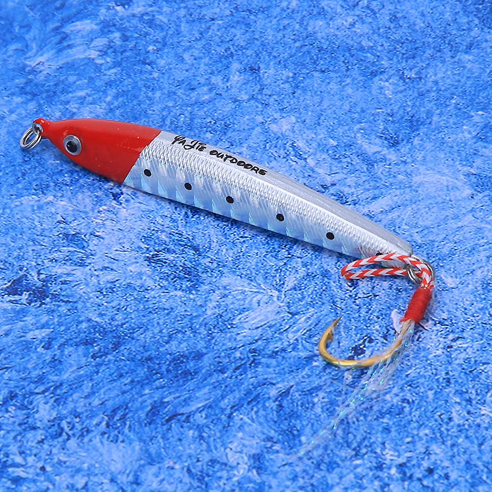 Single Hook 6.5cm Submerged Type Hard Bait Lure With Feathers Fishing Accessory3#