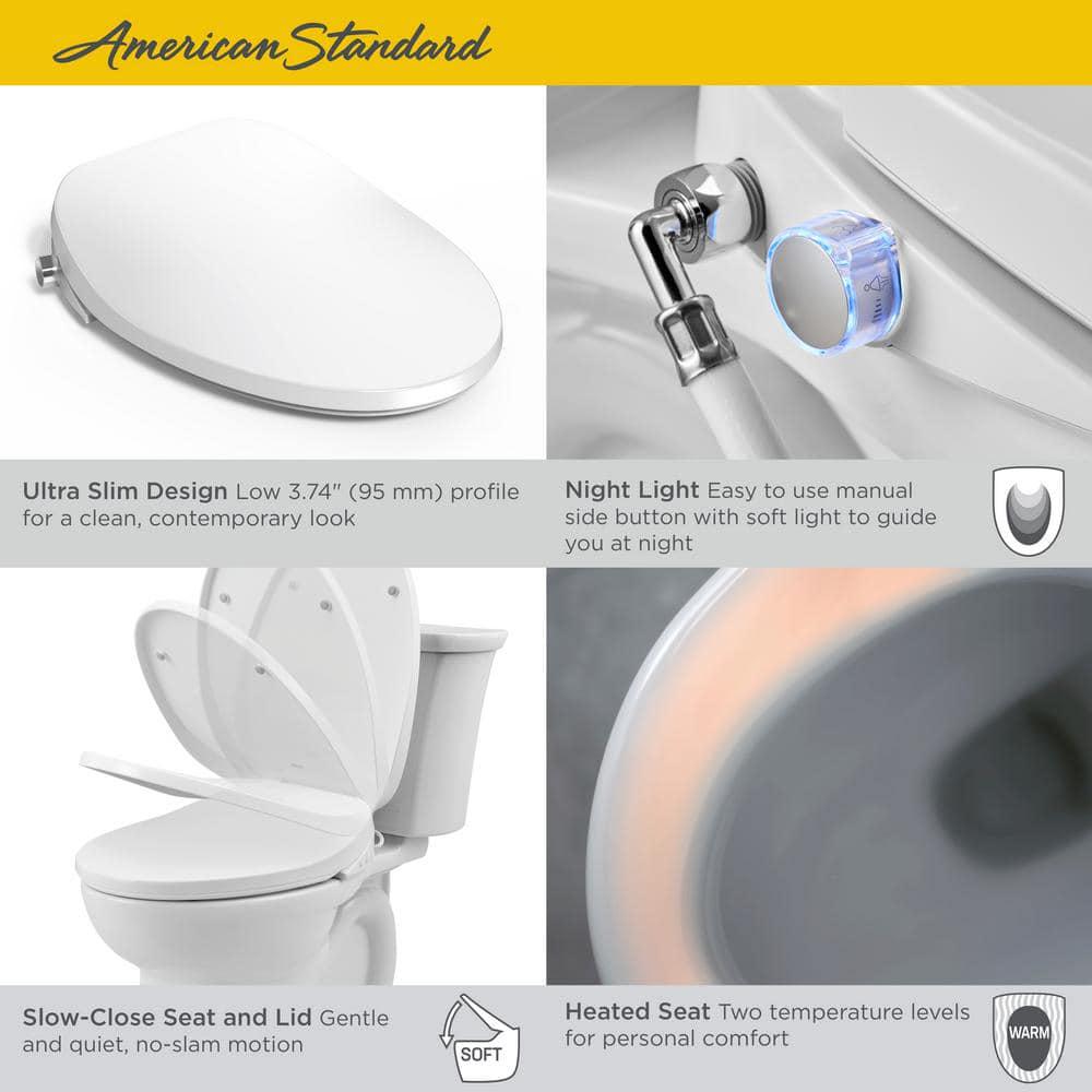 American Standard AquaWash 20 SpaLet Electric Bidet Seat for Elongated Toilet in White