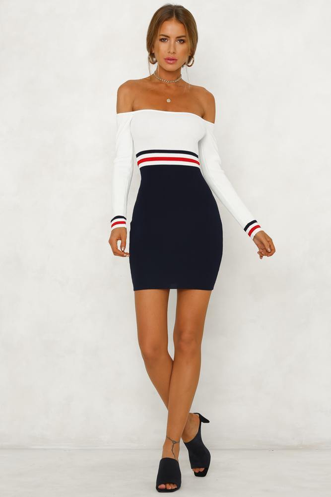 Know What I Saw Dress Navy