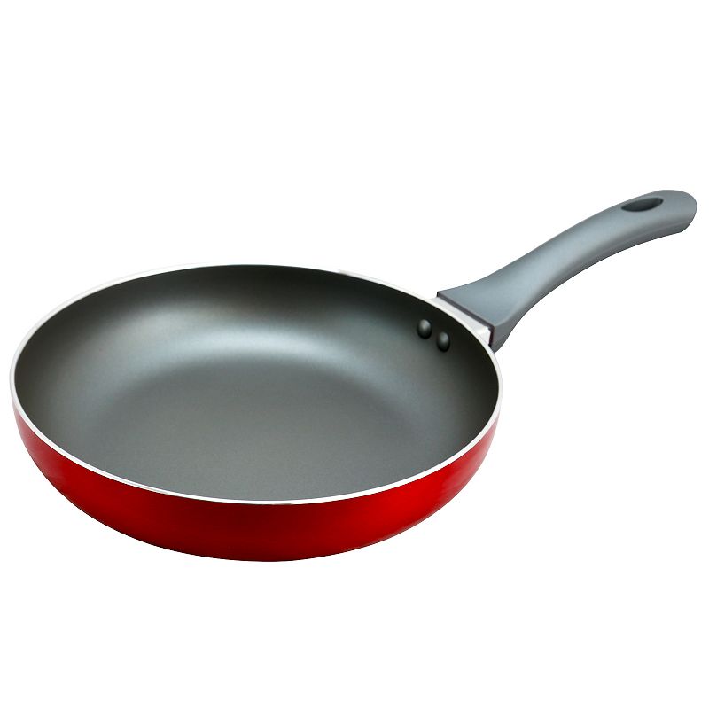 Oster Cocina Herscher 9.5 Inch Aluminum Frying Pan in Red