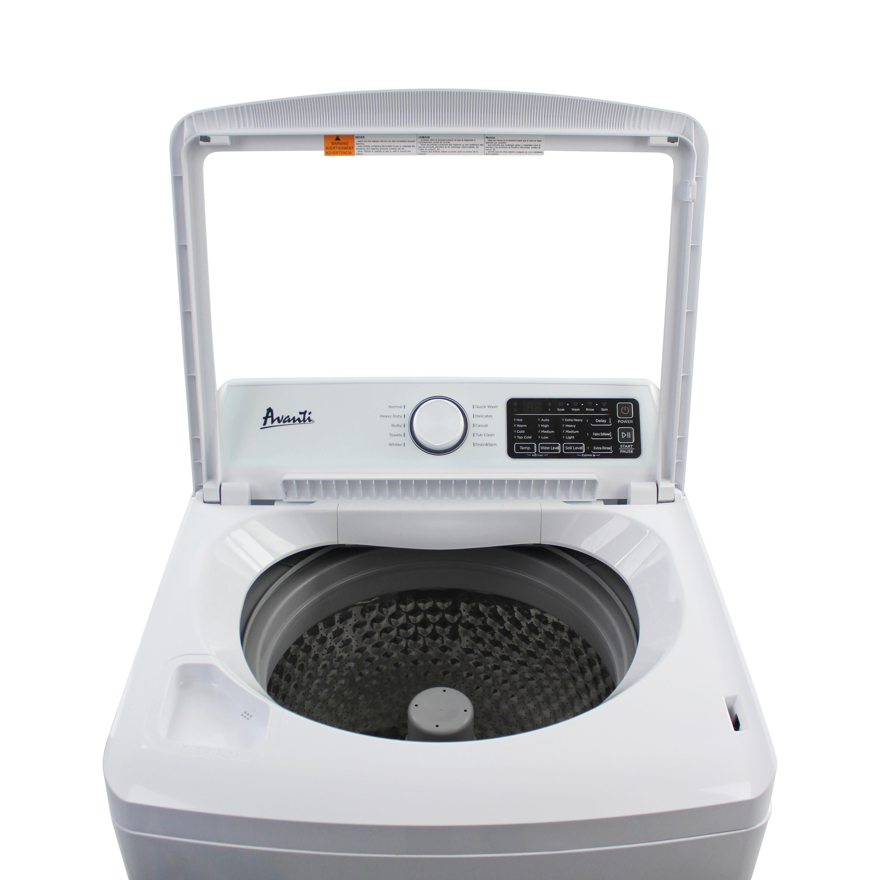 Avanti Compact Top Load Washer, 3.7 cu. ft. Capacity, in White (SLTW37D0W)