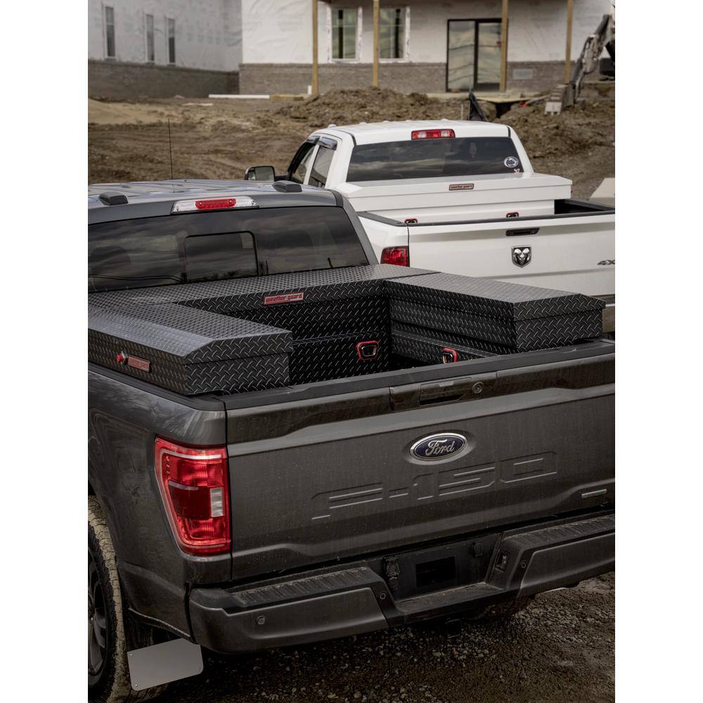 Weather Guard 41 in. Matte Black Aluminum Lo- Side Truck Tool Box 184-52-03