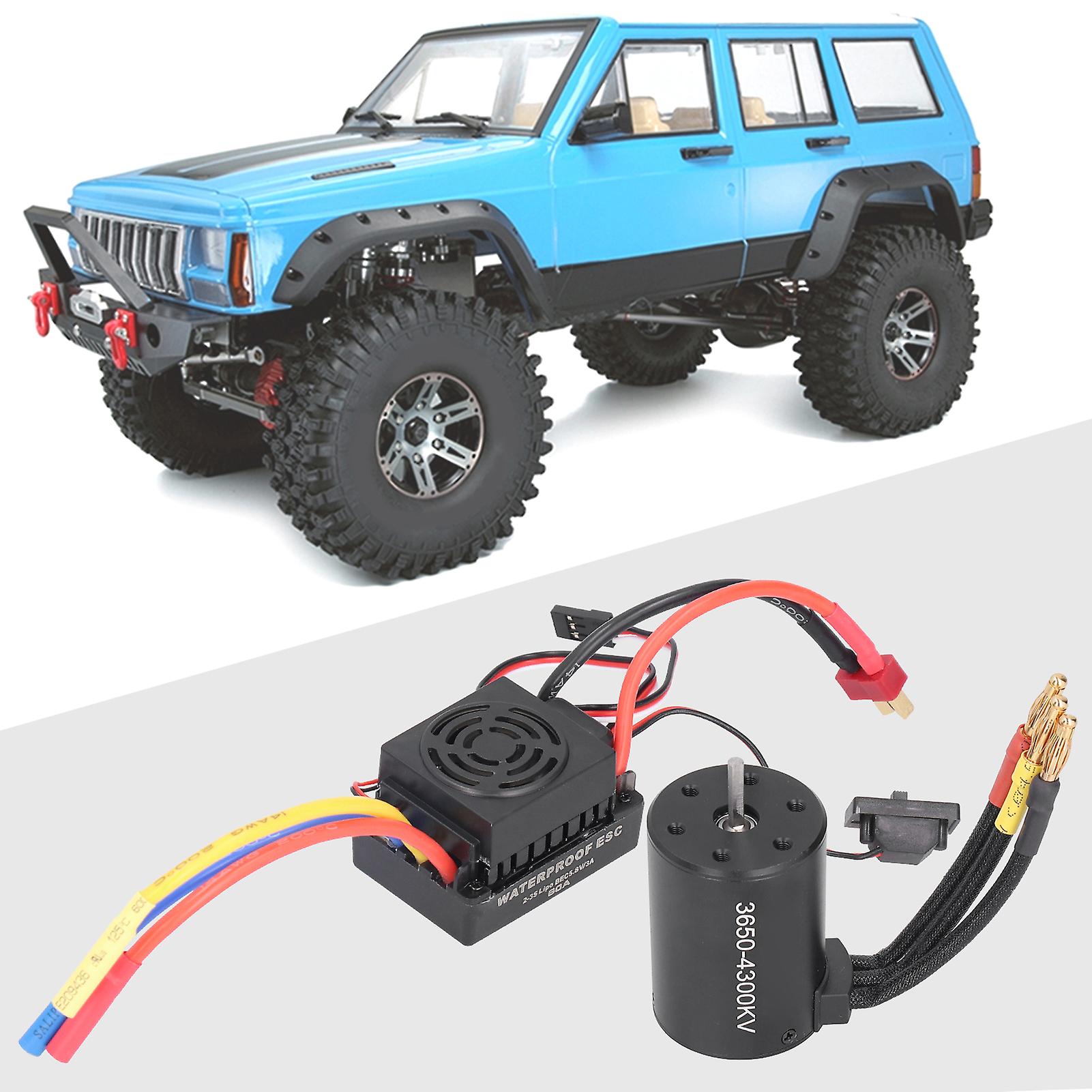 3650 Waterproof 4300kv Brushless Motor 60a Brushless Esc Accessory Set For 1/10 Rc Car