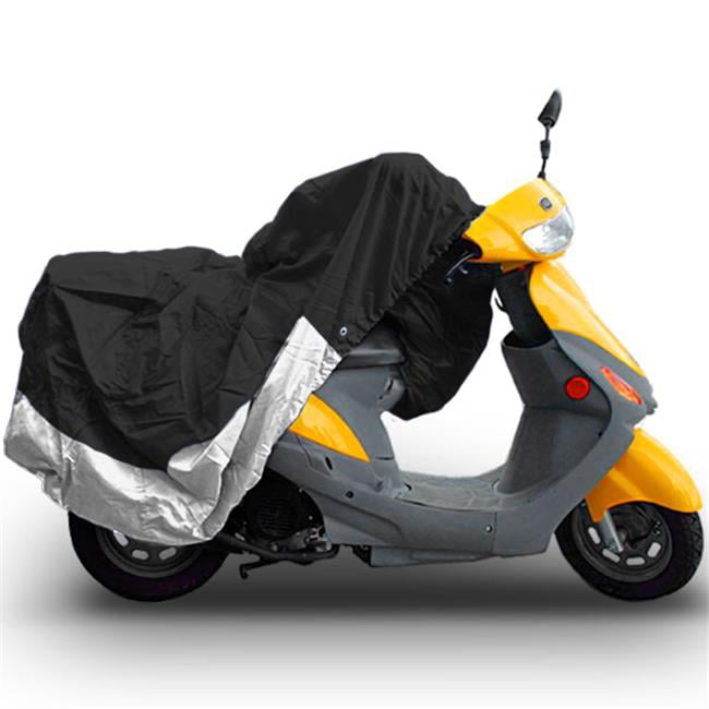 North East Harbor MC-BLA-S-M 80 in. Superior Travel Dust Motorcycle Scooter Moped Coversand#44; Black with Silver Stripe