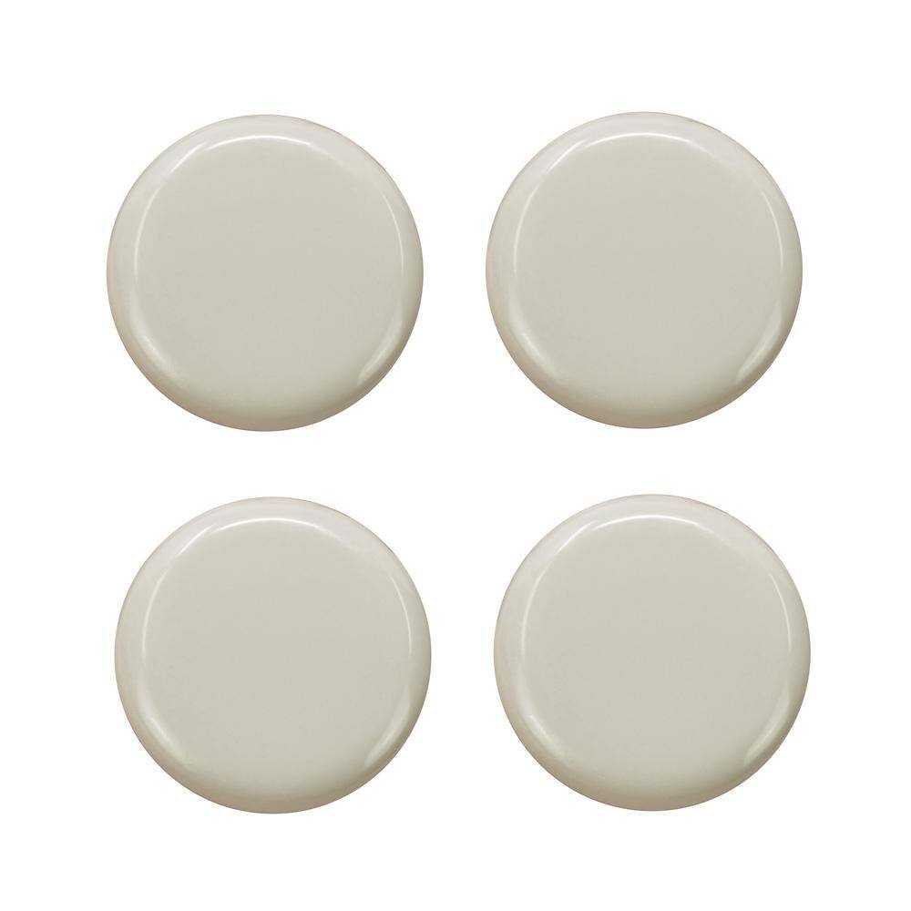 Everbilt 2-18 in. Beige Round Self-Adhesive Plastic Heavy Duty Furniture Slider Glides for Carpeted Floors (4-Pack) 4602444EB