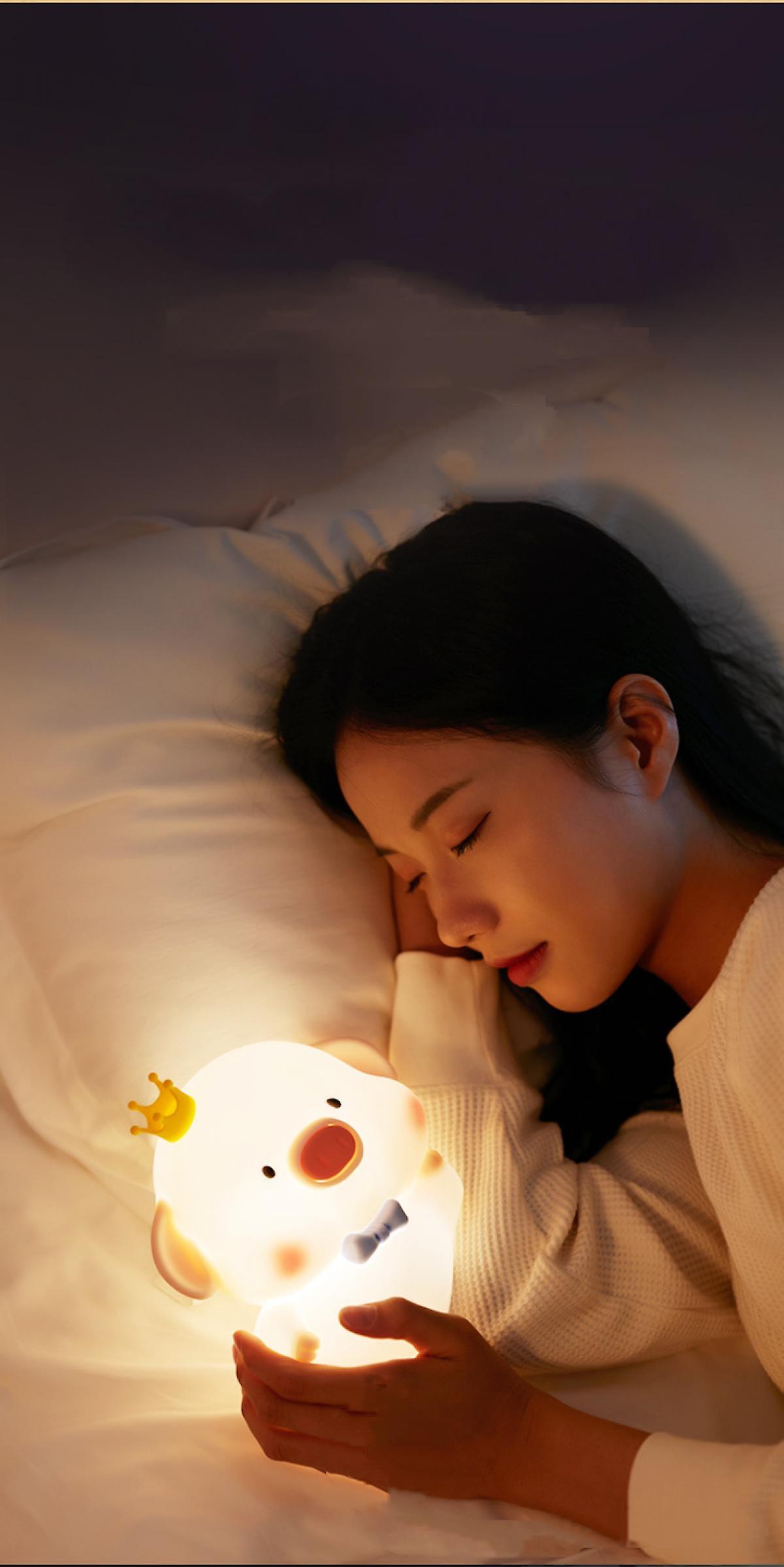 Mengmeng Pig Silicone Lamp Creative Gift For Baby Nursing Pat Lamp Household Bedside Cartoon Atmosphere Small Night Light