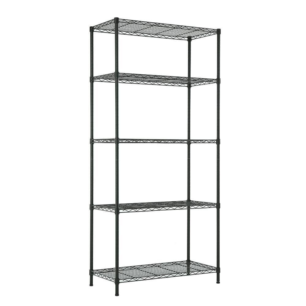 MZG Gray 5-Tier Steel Shelving (11.8 in. x 33.5 in. x 59 in.) 3085150OAG511SG