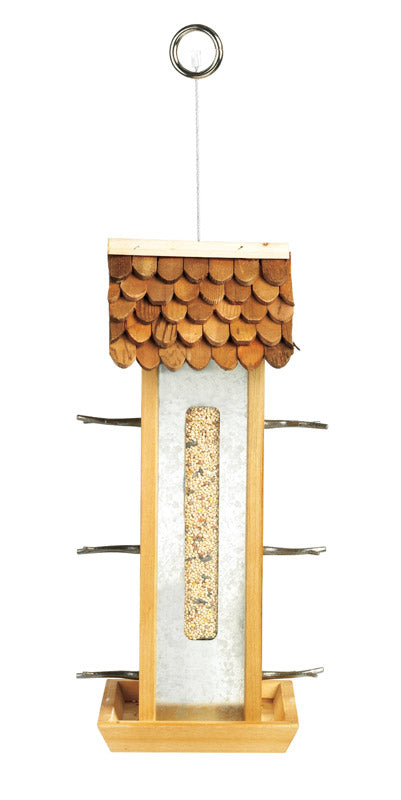 TIN JAY WOOD FEEDER 2LB