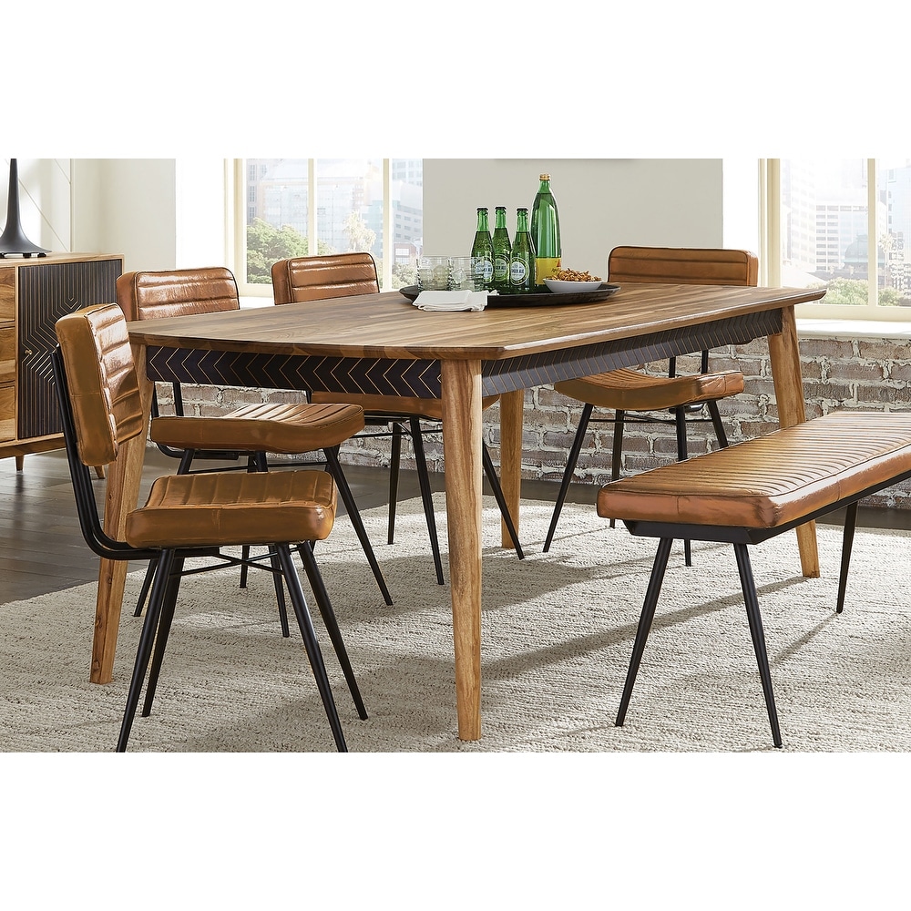 Coaster Furniture Partridge Natural Sheesham Wooden Dining Table   80.00'' x 40.00'' x 30.00''