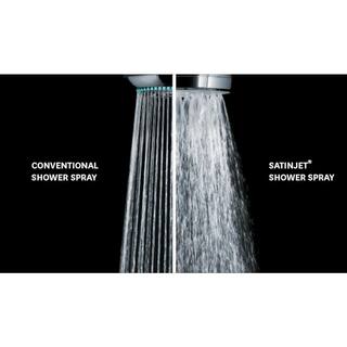 Methven Kiri Low Flow 1-Spray 6 in. 40% Water Saving 1.5 GPM Shower Head Satinjet Patented Technology Chrome SJK005−LF