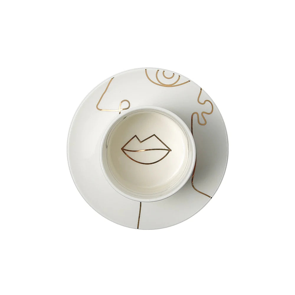 Simple Drawing Of Mouth Cup A-Gold Fa-D22003A