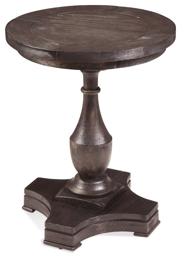 Bassett Mirror Hanover Round End Table in Dark Coffee Bean Finish 3025 220EC   Traditional   Side Tables And End Tables   by BASSETT MIRROR CO.  Houzz