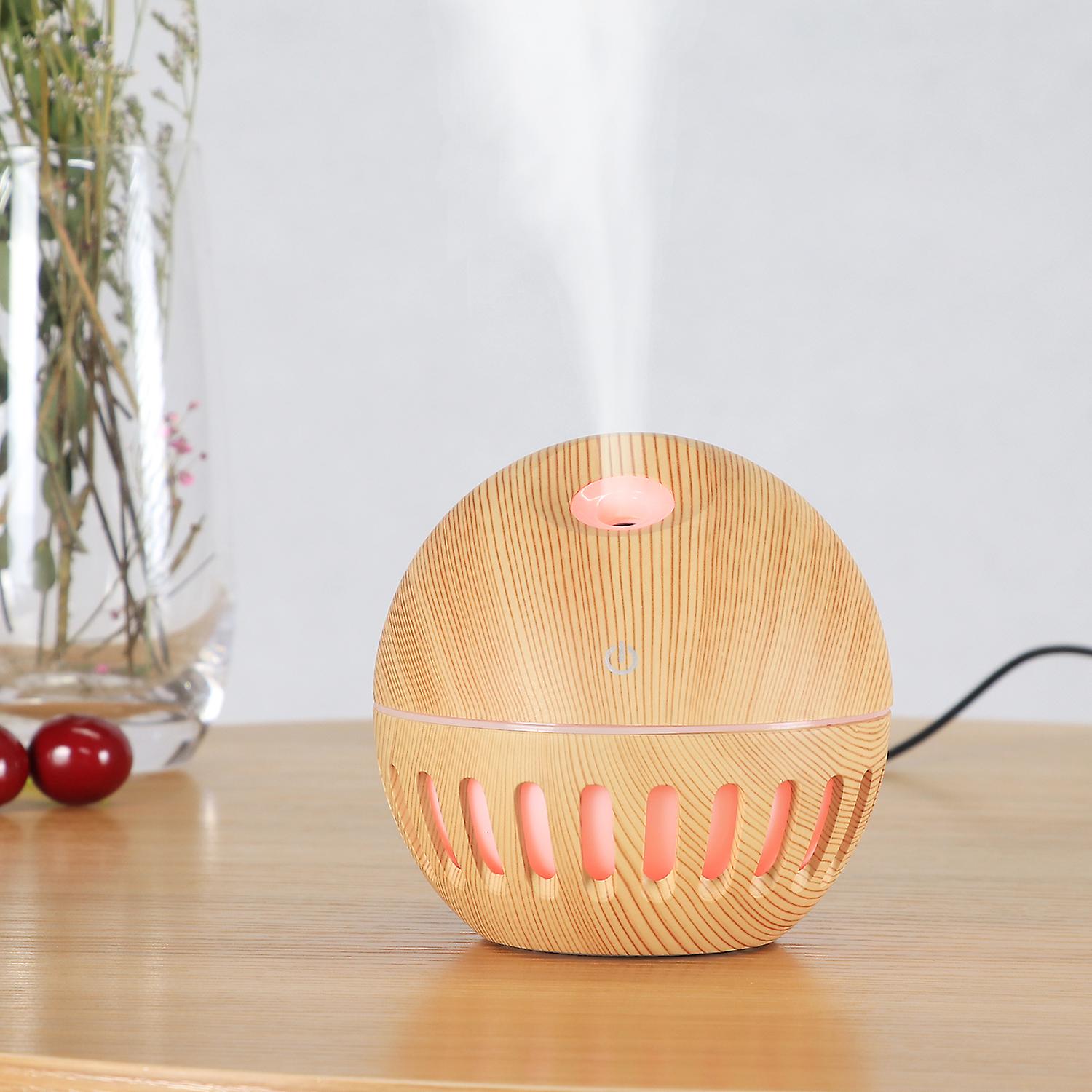 Dark Brown Aromatherapy Essential Oil Diffuser Humidifier Aroma Diffuser With Led Night Lights Mini Mist Humidifier For Bedroom Home Office