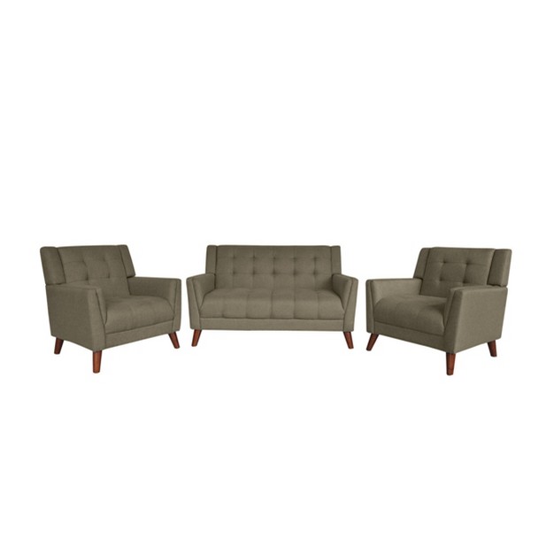 3pc Candace Mid Century Modern Chair And Loveseat Set Christopher Knight Home