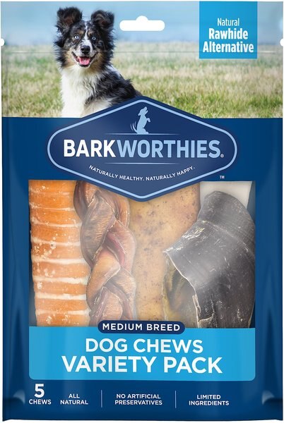 Barkworthies Medium Breed Variety Pack Natural Dog Chews