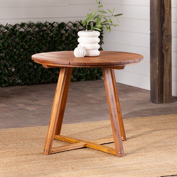 Middlebrook 36inch Round Solid Wood Patio Dining Table