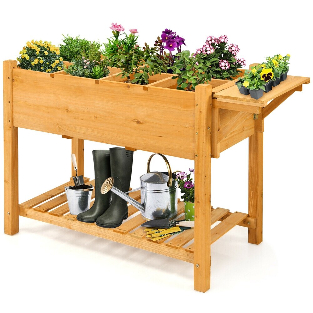 Costway Raised Garden Bed Elevated Planter Box Kit w/8 Grids   Folding   See Details