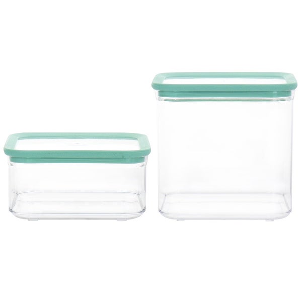 2 Piece Plastic Set with Lids - 2 Piece