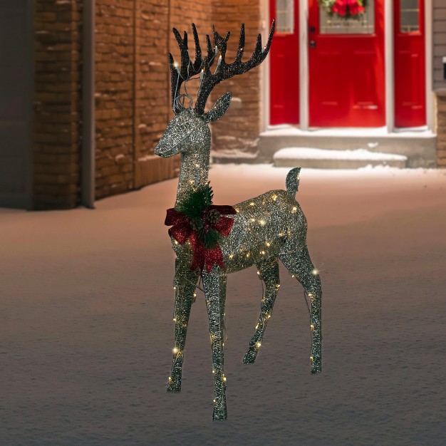 Pre lit Led Champagne Deer Outdoor Christmas Decoration