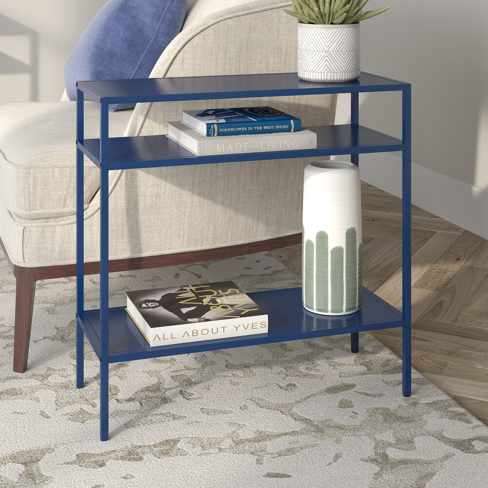 Ricardo Side Table with Metal Shelves