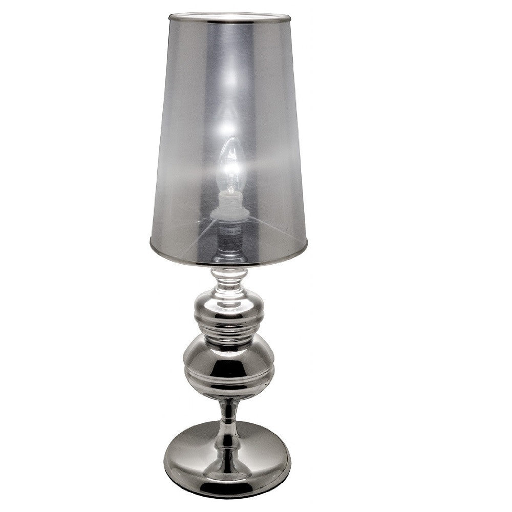 Febland LT32 Spirit Chrome Modern Table Lamp with Silver Reflective Shade