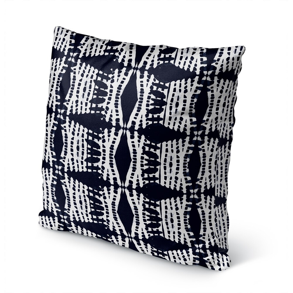 MOROCCAN DIAMONDS BLACK Indoor Outdoor Pillow By Hope Bainbridge