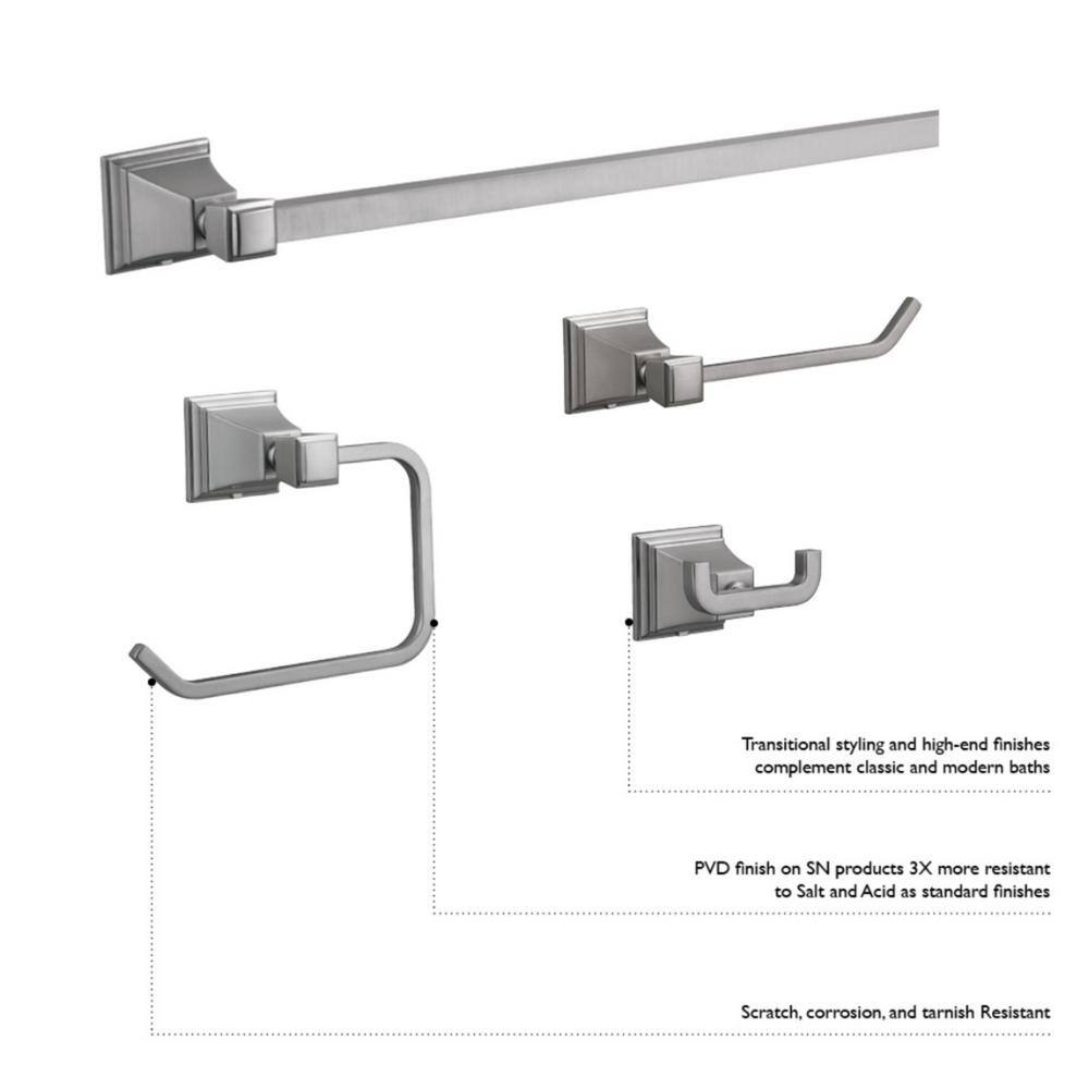 Design House Torino Double Robe Hook in Satin Nickel 560433