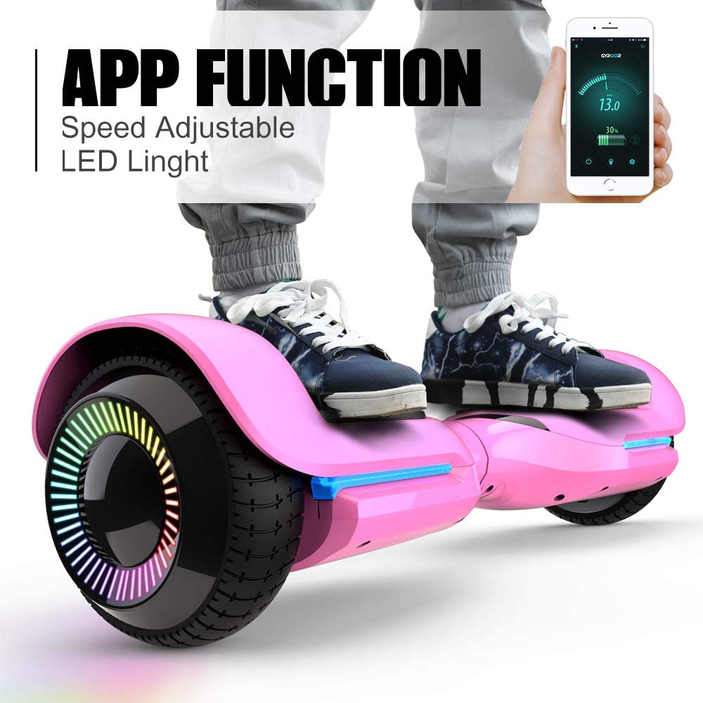 6.5 Inch Swift with Flashed Wheel Smart Self Balanceing Scooter with Music Speaker App-Enabled Hoverboard UL2272 Certificated