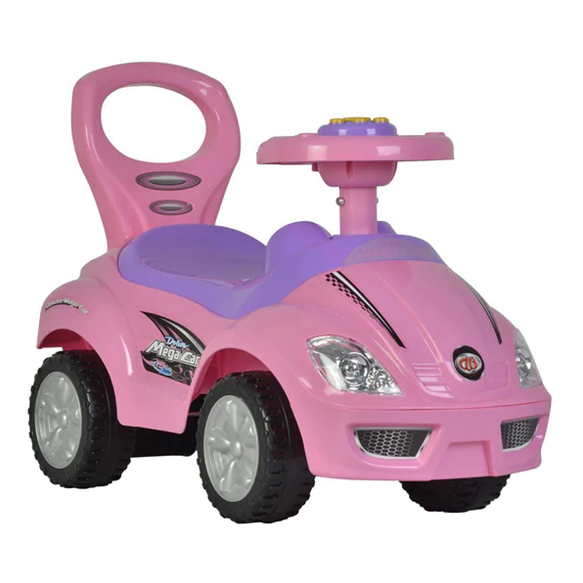 Freddo Toys Toddler Kids Deluxe Mega Ride On & Push Car Walker w/ Sounds, Pink