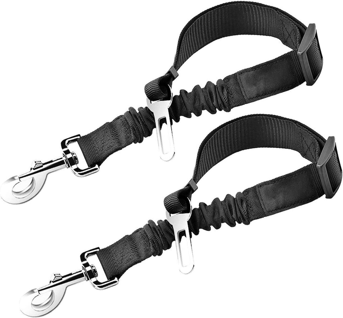 SunGrow Ferret Elastic Seat Belts， 24-36-in， 2 count