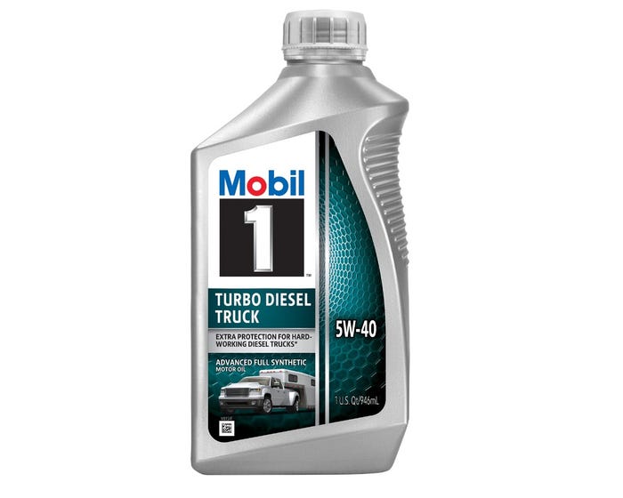 Mobil 1 Turbo Diesel Truck Full Synthetic Motor Oil 5W-40， 1 Quart - 122253