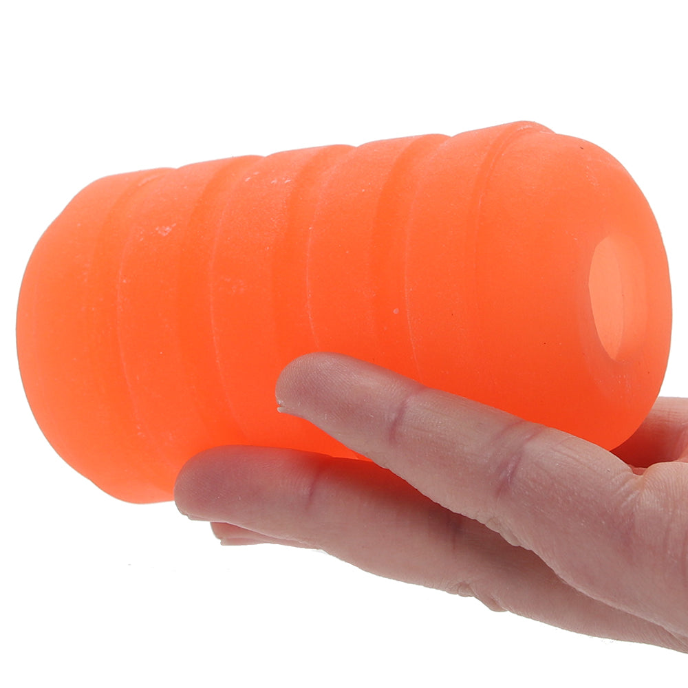 Pop Sock Ribbed Pocket Stroker in Orange