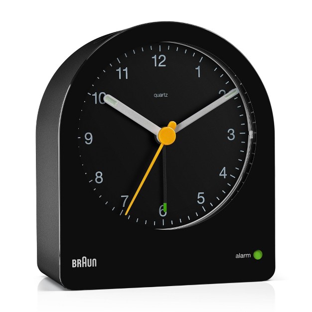 Braun Classic Analog Alarm Clock With Snooze And Continuous Backlight Black