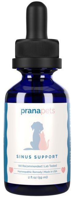 Prana Pets Sinus Support Medicine for Respiratory and Sinus Infections for Cats and Dogs， 2-oz bottle