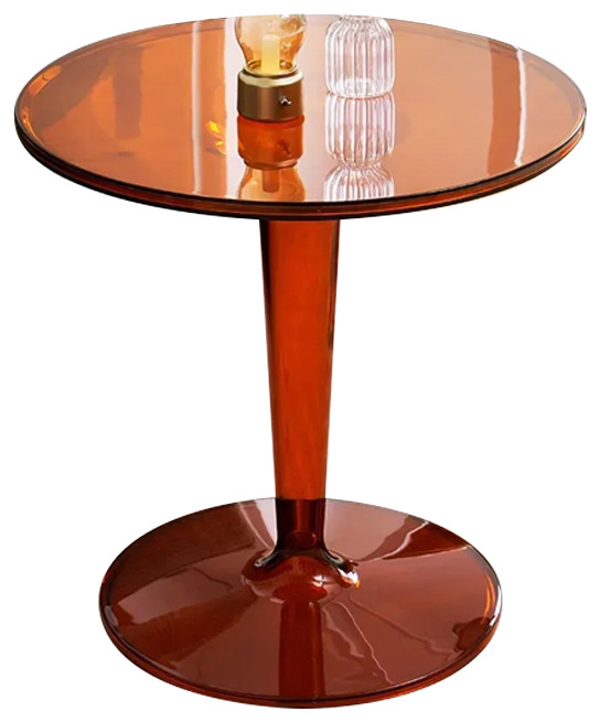 Acrylic End Table Amber Modern Accent Table Clear Round Side Table   Contemporary   Side Tables And End Tables   by Homary International Limited  Houzz