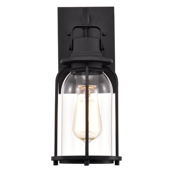 1-light Textured Black Outdoor Wall Lantern Shopping - The Best Deals on Outdoor Wall Lanterns | 37085338