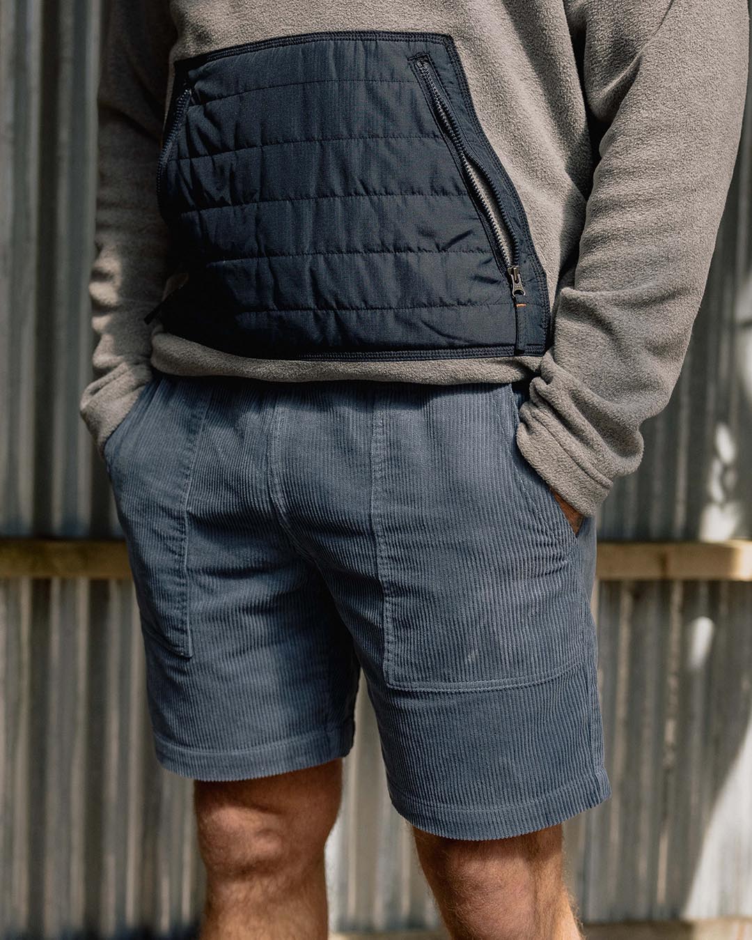 Topanga Cord Shorts - Stone Blue