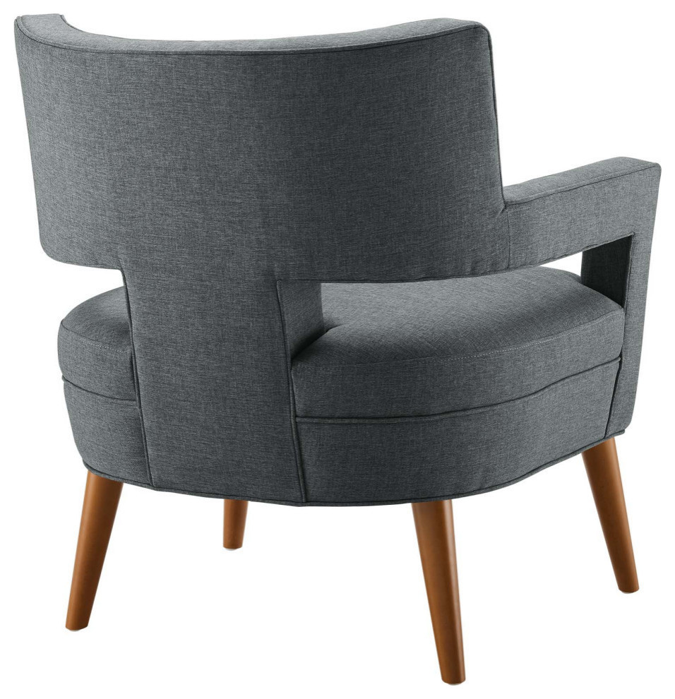 Eliana Grey Upholstered Fabric Armchair   Midcentury   Armchairs And Accent Chairs   by Virgil Stanis Design  Houzz